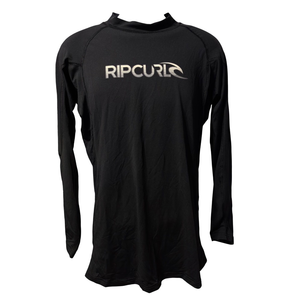 Rip Curl Rash Guard Men XL Black Excellent Long Sleeve UPF 50+ Surf Shirt